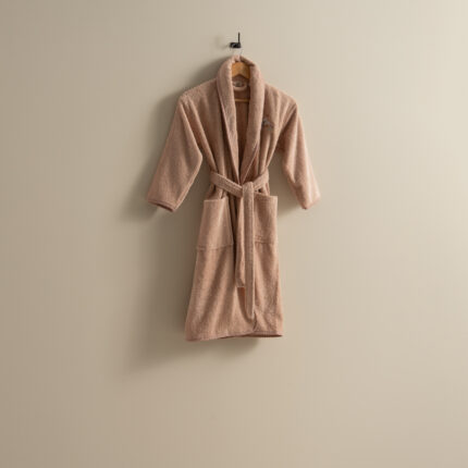 روب حمام أطفال قطن - لون بينك