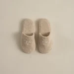 سليبر قطن مطرز مقاس ٤٠ بيج غامق