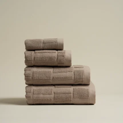 منشفة قطن بني متعددة المقاسات