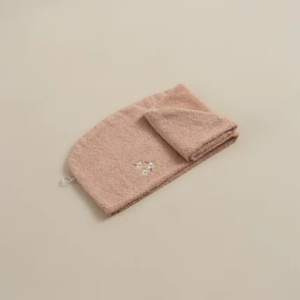 منشفة رأس قطن مطرز لون بينك