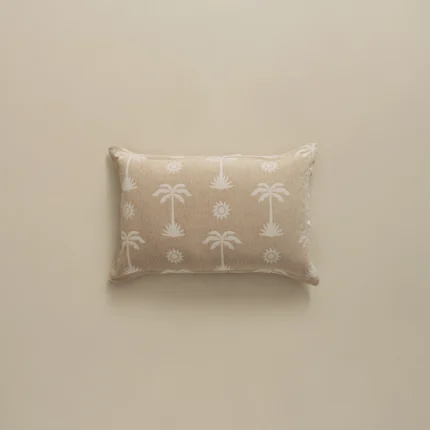 بيت مخدة قطن جاكار ٢ قطعة بيج غامق