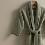 روب حمام أطفال قطن - لون اخضر